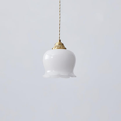 Rustic Floral Hanging Drop Lamp