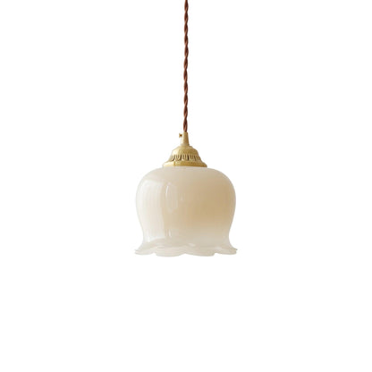 Rustic Floral Hanging Drop Lamp