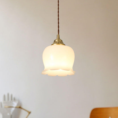 Rustic Floral Hanging Drop Lamp