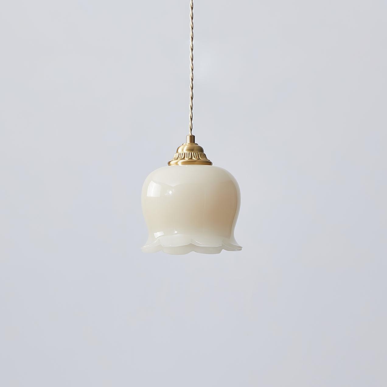 Rustic Floral Hanging Drop Lamp