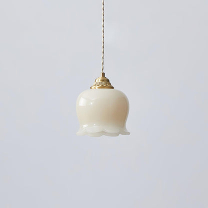 Rustic Floral Hanging Drop Lamp
