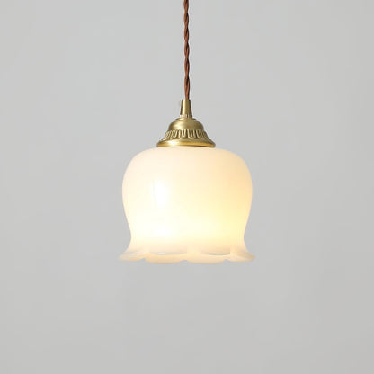Rustic Floral Hanging Drop Lamp