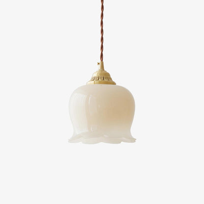 Rustic Floral Hanging Drop Lamp