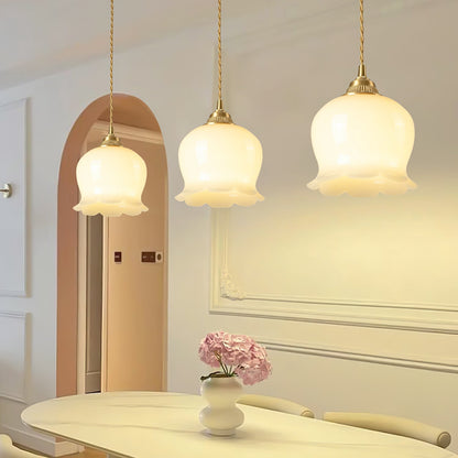 Rustic Floral Hanging Drop Lamp