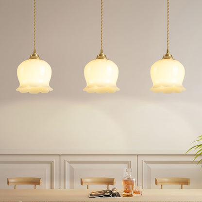 Rustic Floral Hanging Drop Lamp