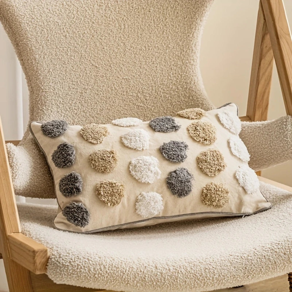 Plush Dot Pattern Throw Pillow Covers