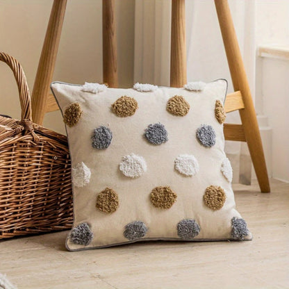 Plush Dot Pattern Throw Pillow Covers - Cofik