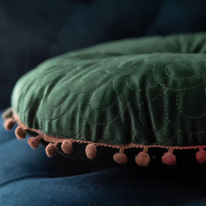 Soft Round Tufted Storage Ottoman Cushion Pad