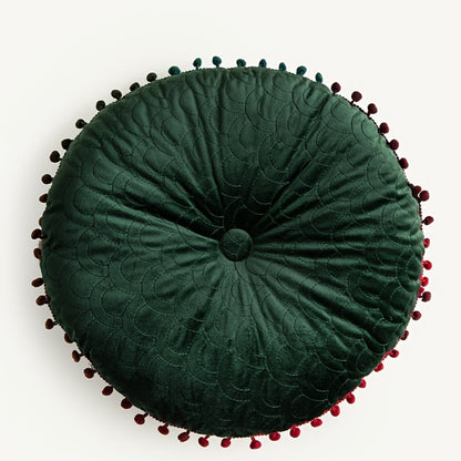 Soft Round Tufted Storage Ottoman Cushion Pad