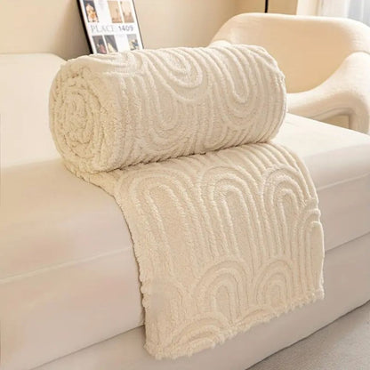 Soft Microfiber Throw Blanket with Textured Design