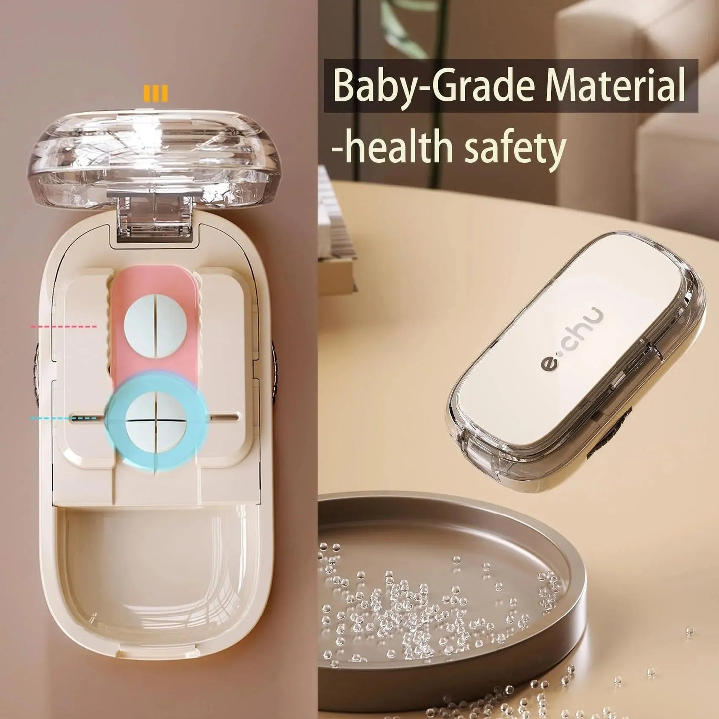 Easy Use Pill Splitter with Sharp Cutting Blade