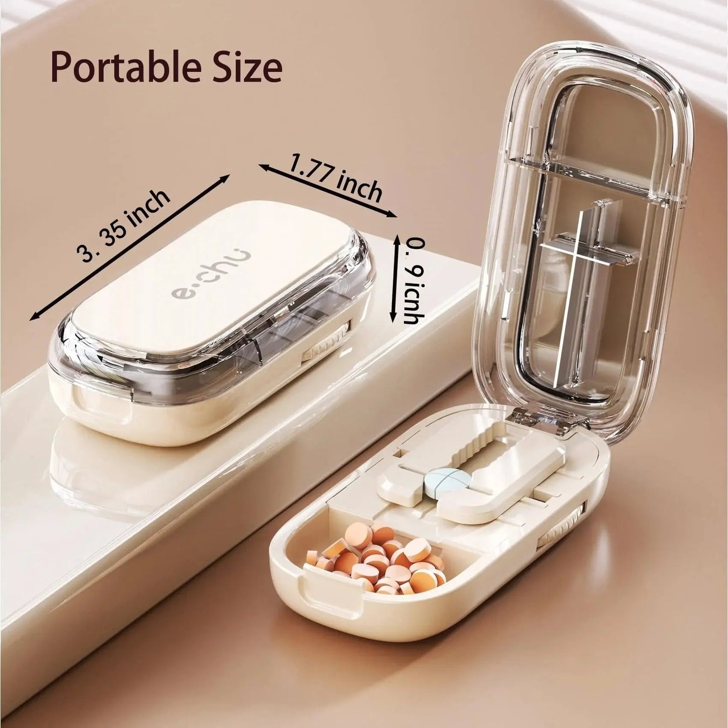 Easy Use Pill Splitter with Sharp Cutting Blade
