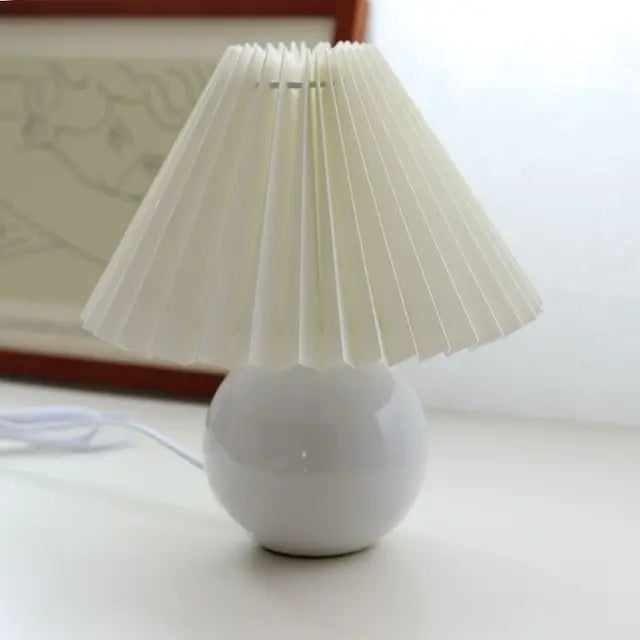 Classic Vintage Table Lamp with Fabric Shade
