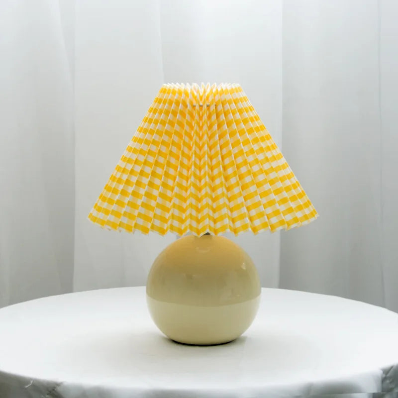 Classic Retro Table Lamp with Fabric Shade