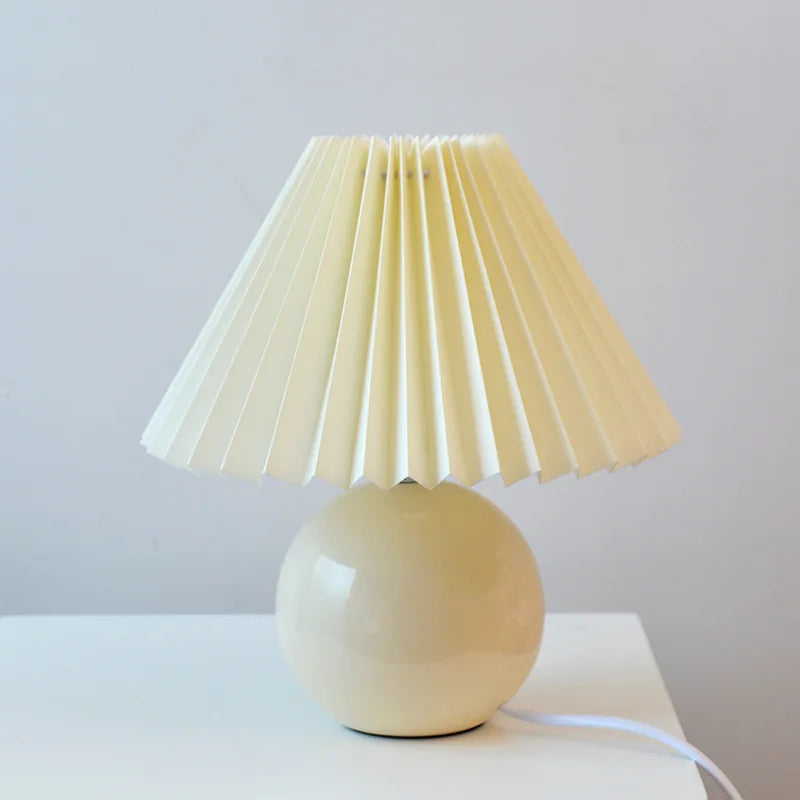 Classic Retro Table Lamp with Fabric Shade