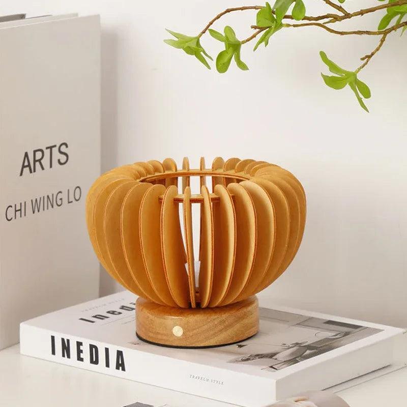 Flexible Wooden Desk Lamp