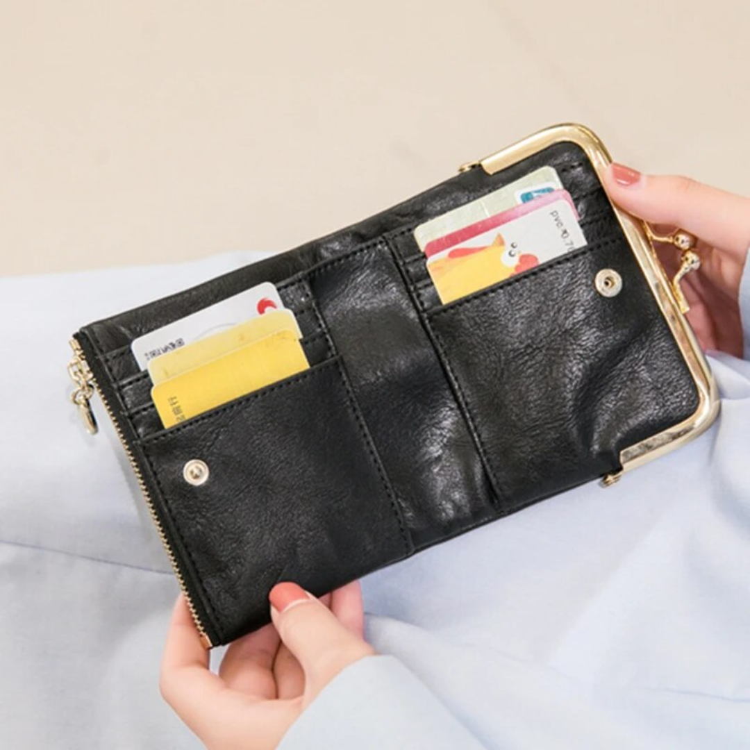 Classic Faux Leather Clutch Purse Bag
