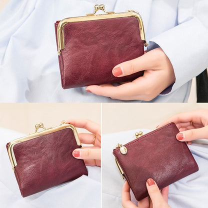 Classic Faux Leather Clutch Purse Bag