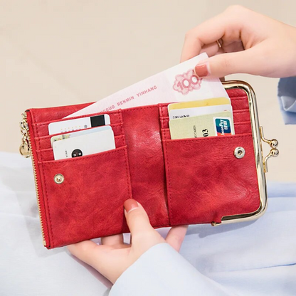 Classic Faux Leather Clutch Purse Bag