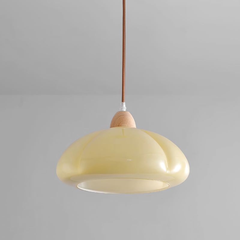 Classic Hanging Glass Pumpkin Lamp