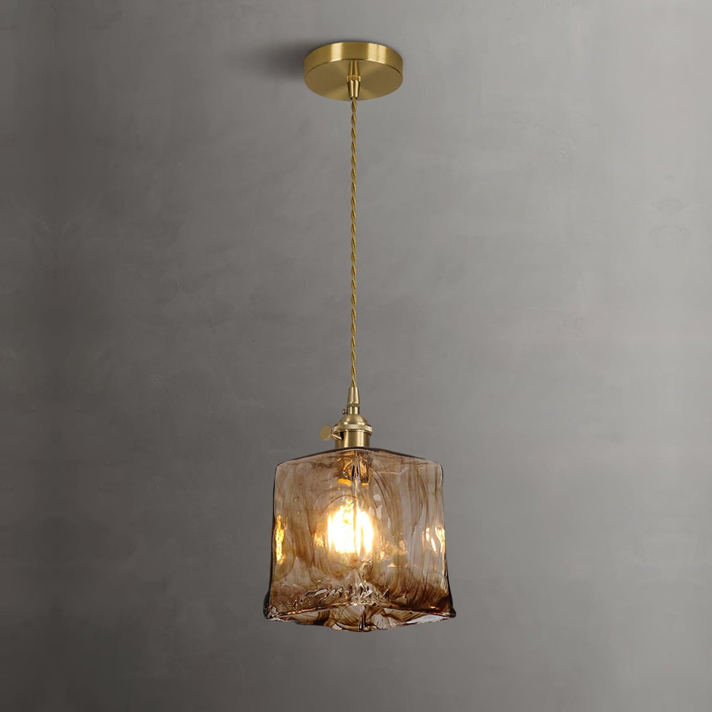 Retro Style Glass Hanging Pendant Light - Cofik