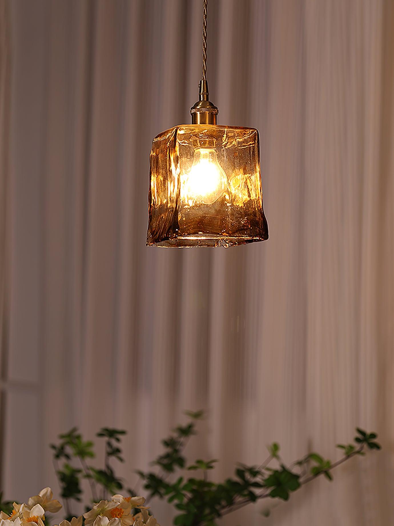 Retro Style Glass Hanging Pendant Light