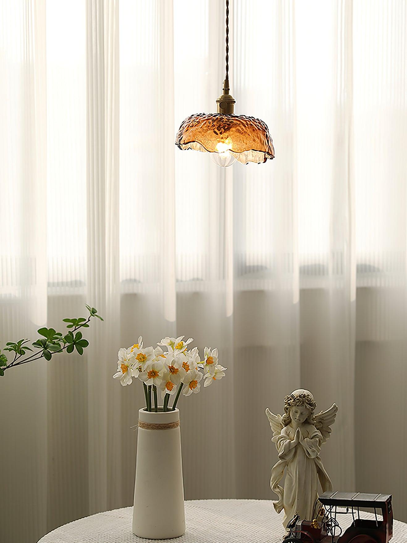 Retro Style Glass Hanging Pendant Light