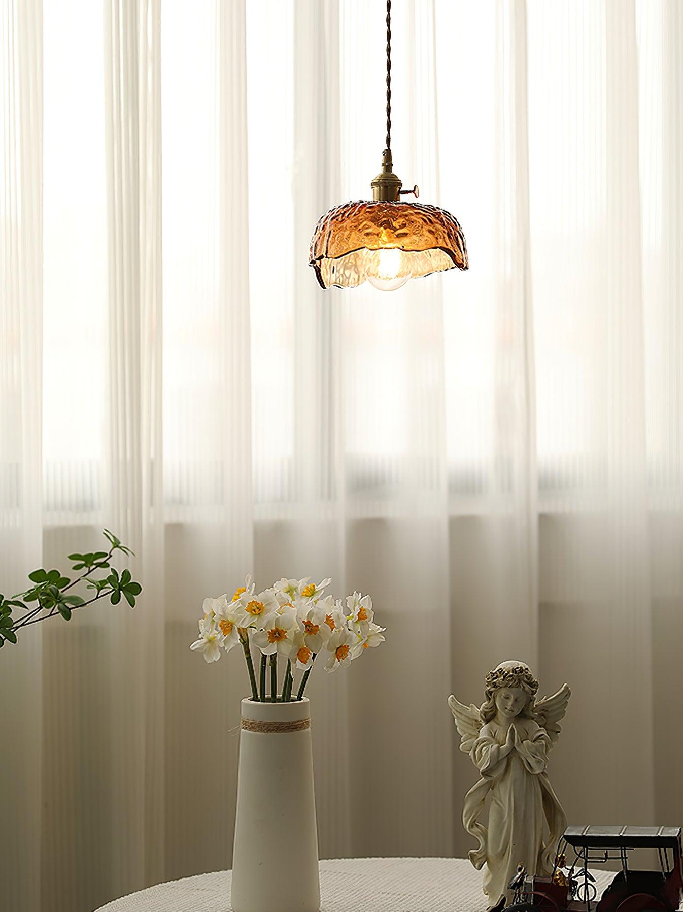 Retro Style Glass Hanging Pendant Light