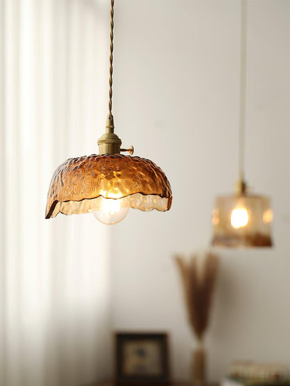Retro Style Glass Hanging Pendant Light