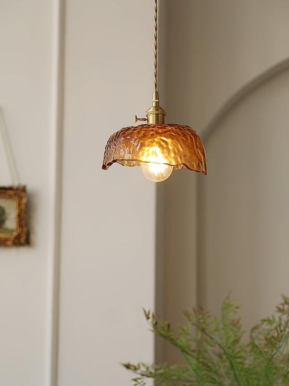 Retro Style Glass Hanging Pendant Light