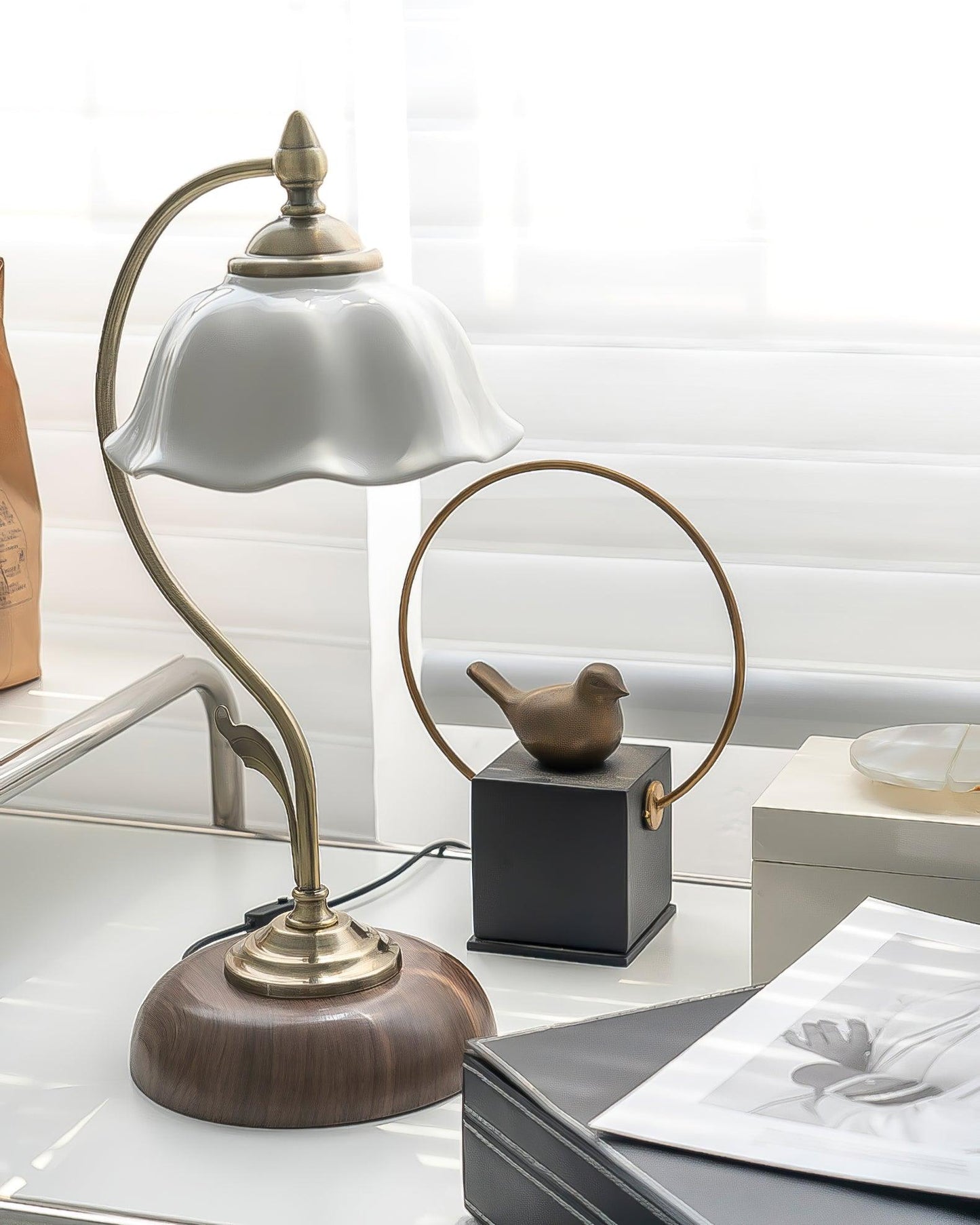 Retro Bronze Office Desk Light