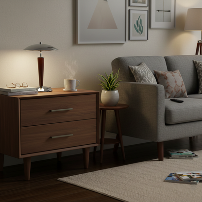Stylish Round Glass Table Lamp