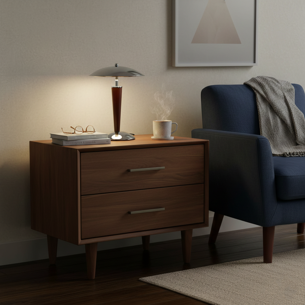 Stylish Round Glass Table Lamp