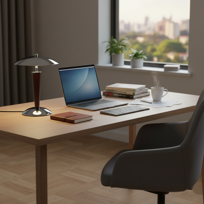 Stylish Round Glass Table Lamp