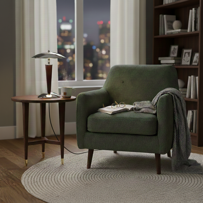 Stylish Round Glass Table Lamp