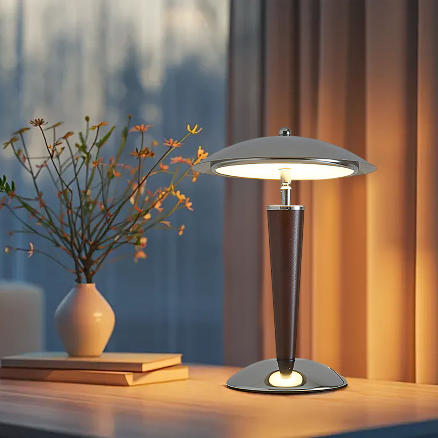 Stylish Round Glass Table Lamp