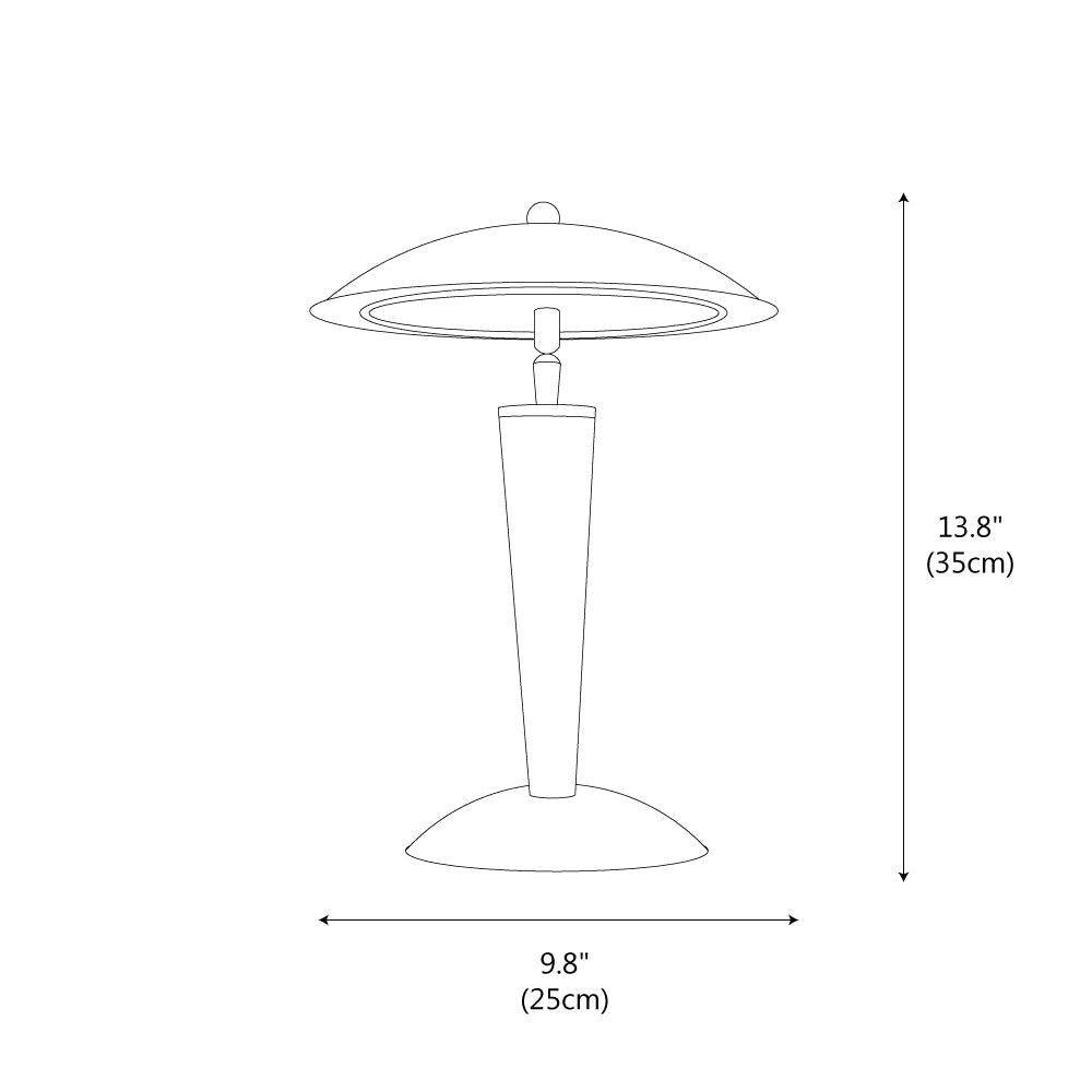 Stylish Round Glass Table Lamp