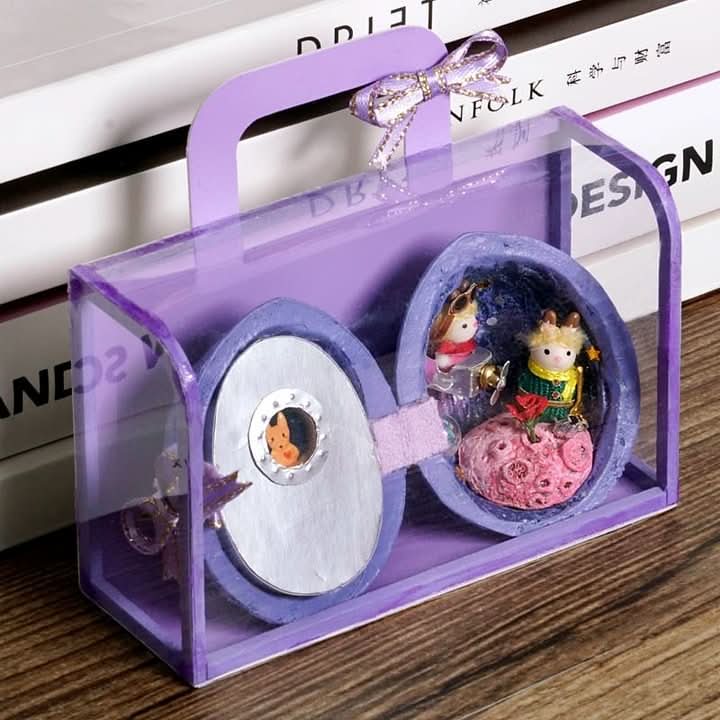 Unique Wooden Miniature Dollhouse with LED Lighting