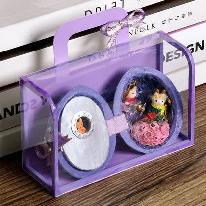 Unique Wooden Miniature Dollhouse with LED Lighting