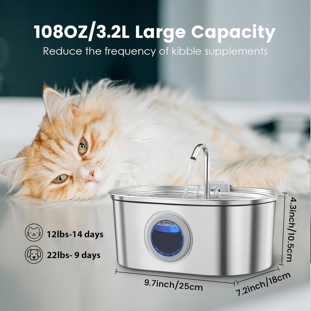 Large Capacity Stainless Steel Water Dispenser