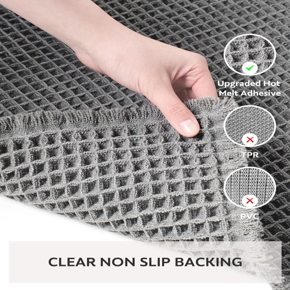 Plush Waffle Bathroom Mat - Soft and Absorbent