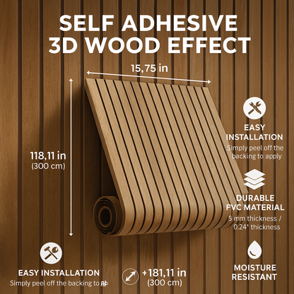 Peel and Stick Wooden Wall Panels - Cofik