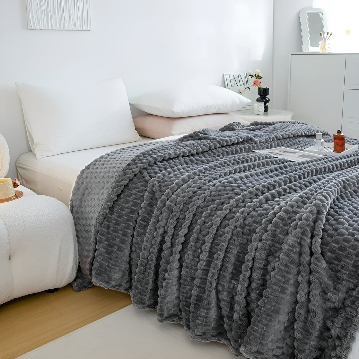Soft Plush Fleece Blanket for Cozy Home Decor - Cofik