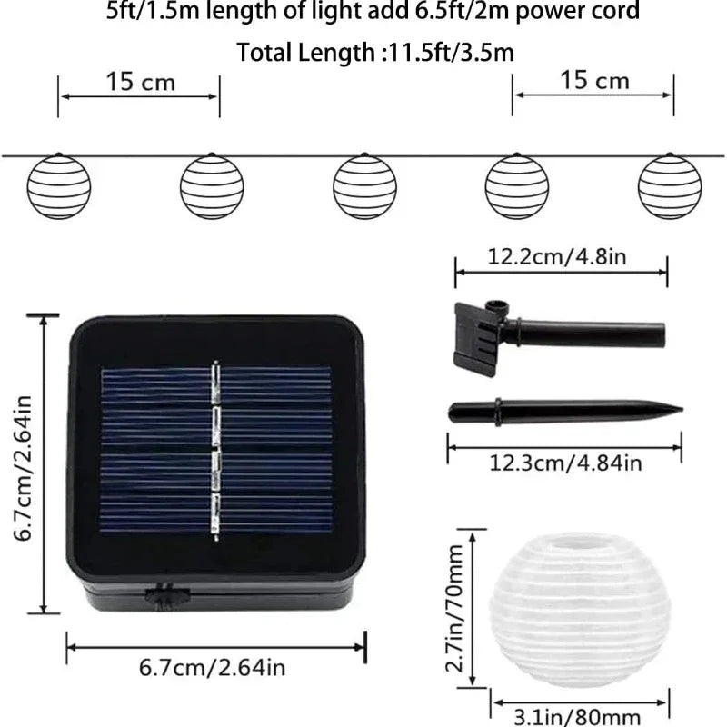 Bright Outdoor Solar String Lights