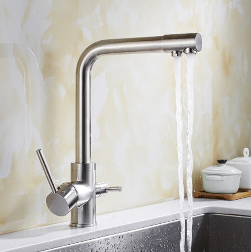 Purified Water Kitchen Sink Faucet Dual Handle