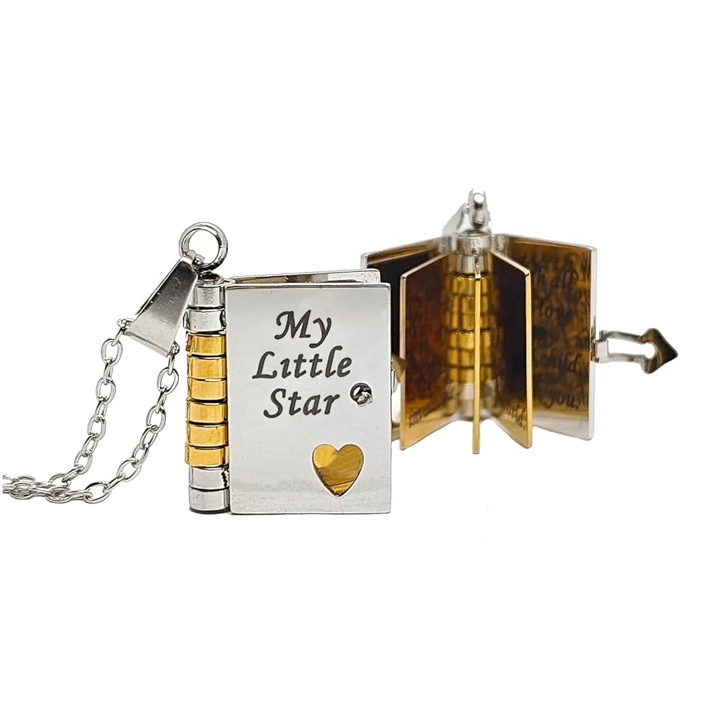 Sentimental Photo Pendant Necklace with Heartfelt Message
