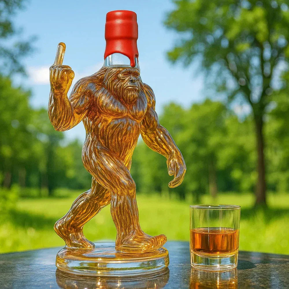 Funny Bigfoot Large Whiskey Glass Decanter