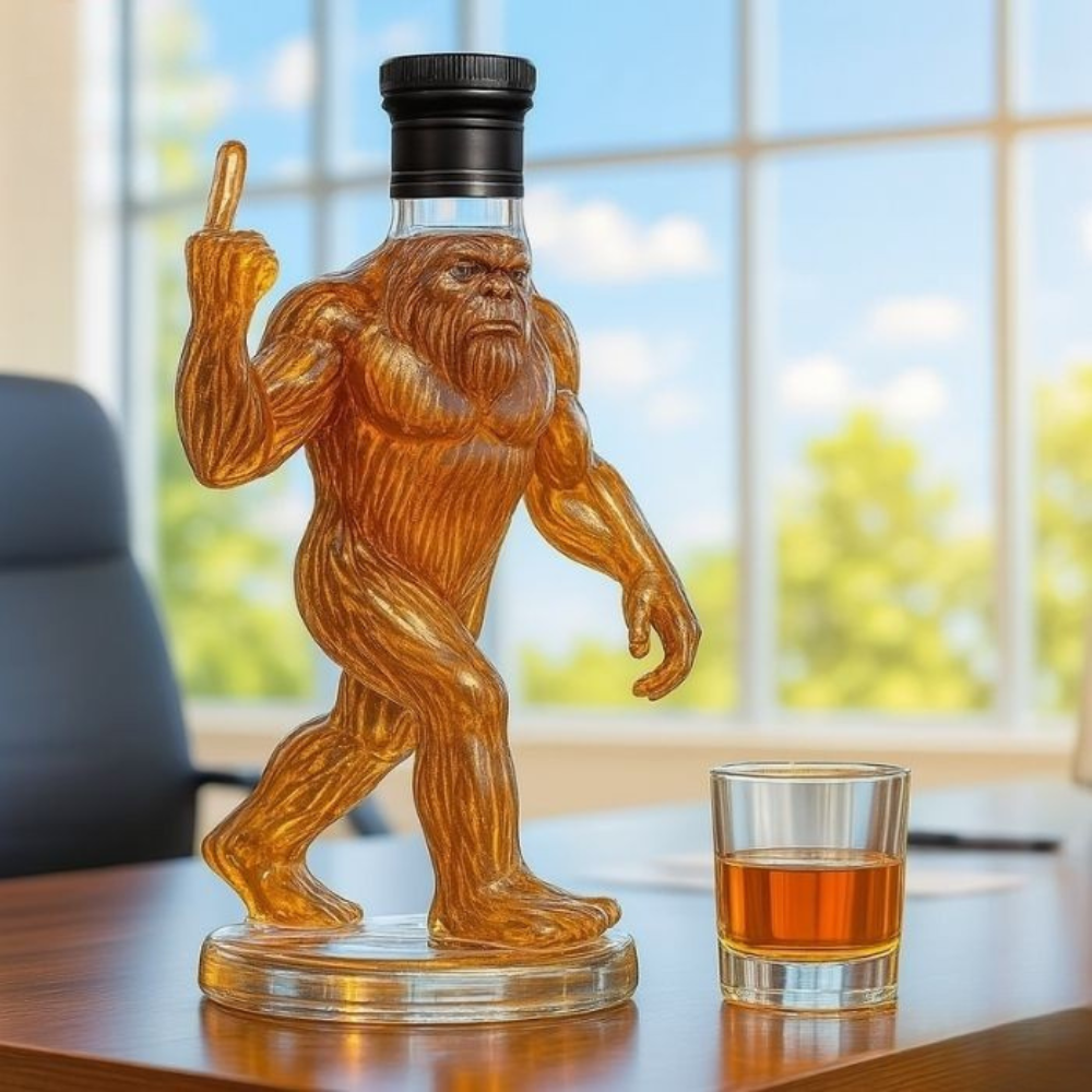 Funny Bigfoot Large Whiskey Glass Decanter