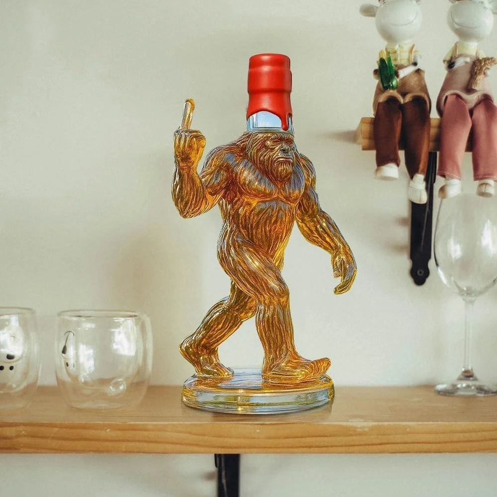 Funny Bigfoot Large Whiskey Glass Decanter
