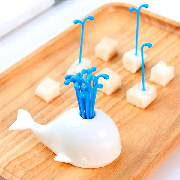 Colorful Whale Food Picks Set - Cofik